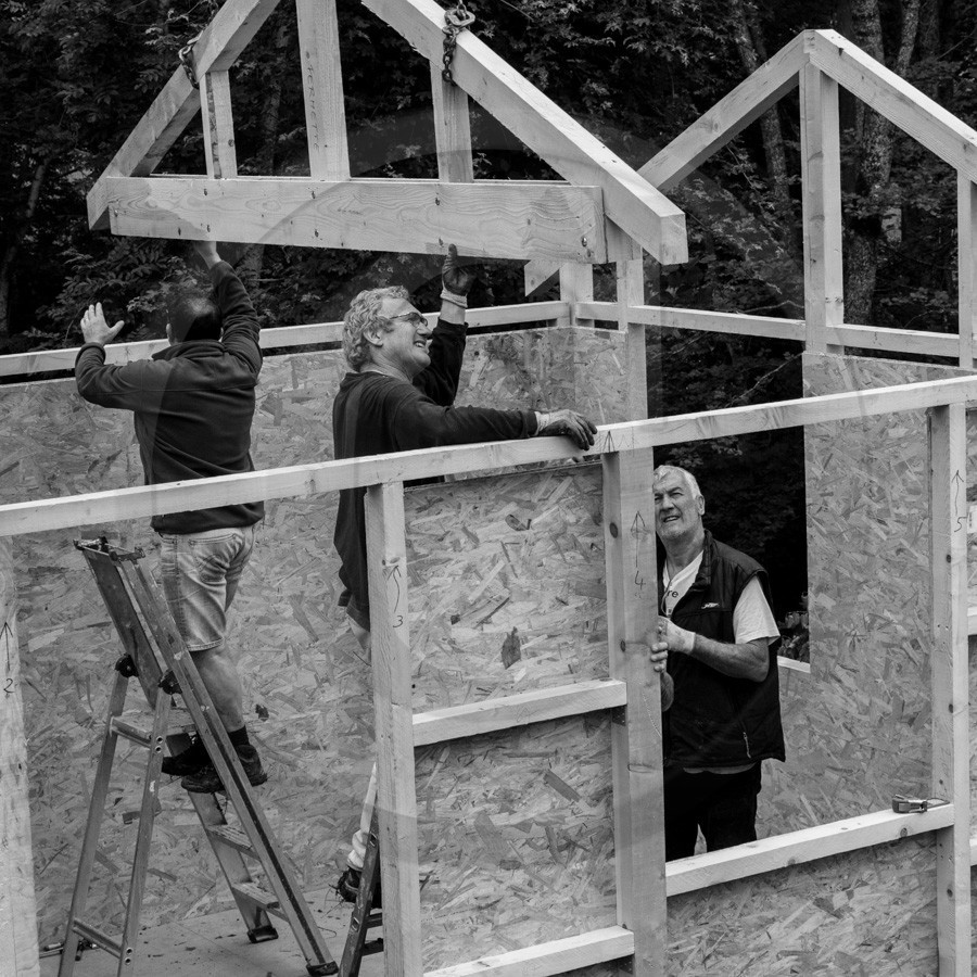 Installation de la cabane