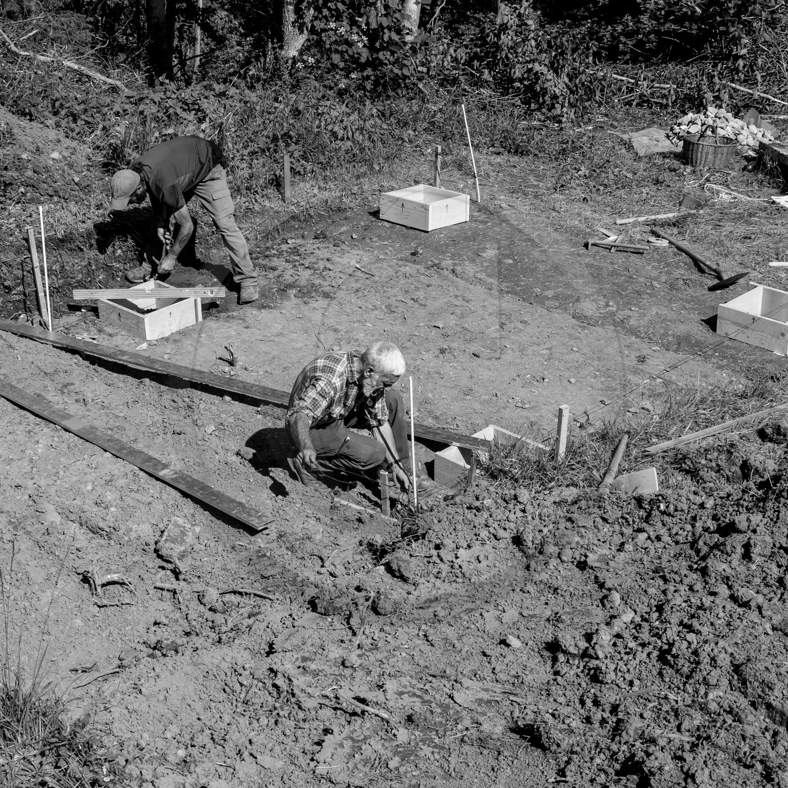 L'installation de la cabane