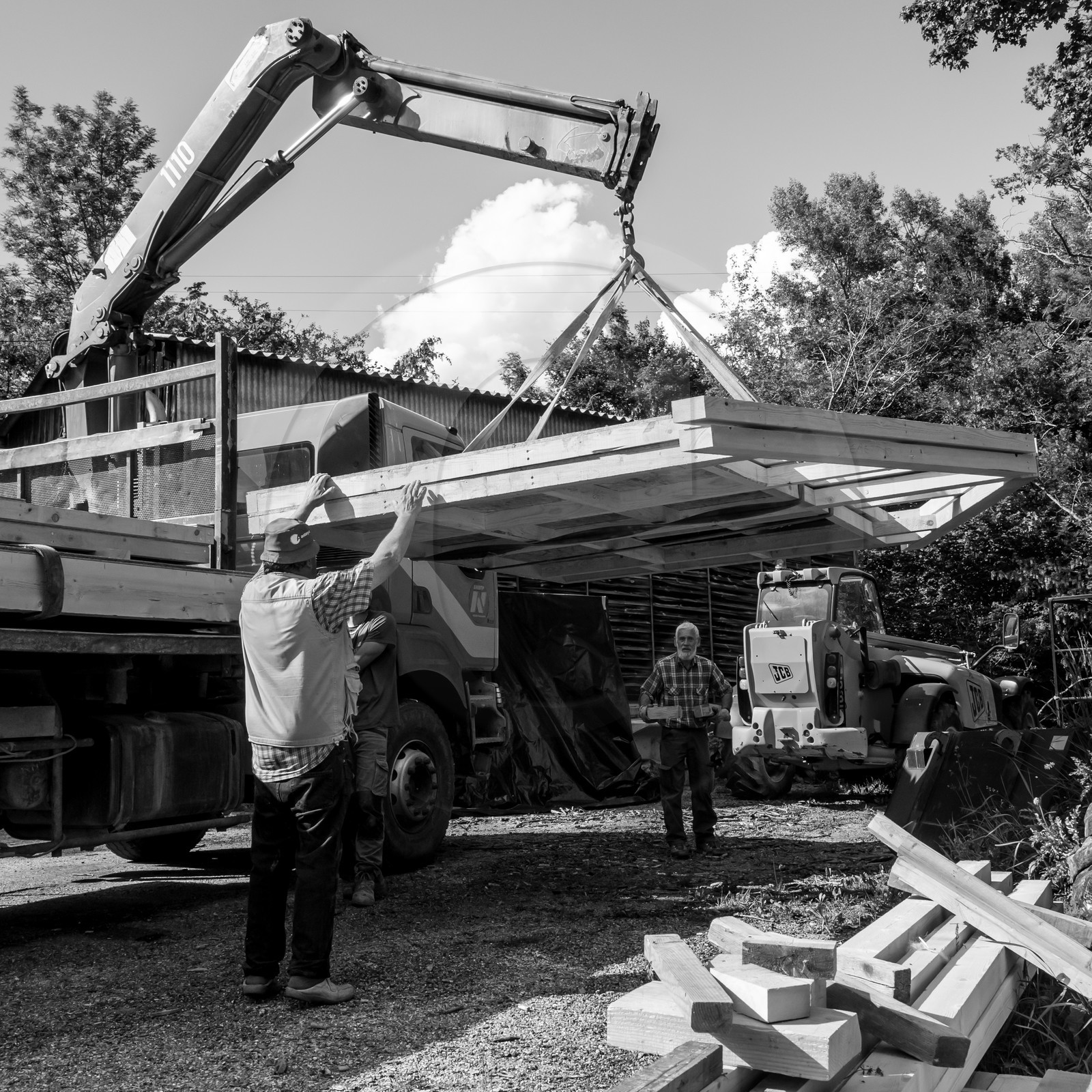 L'installation de la cabane