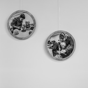 Vernissage de l'exposition L comme laine, lien, lieu à la médiathèque de St-Bonnet-en-Champsaur